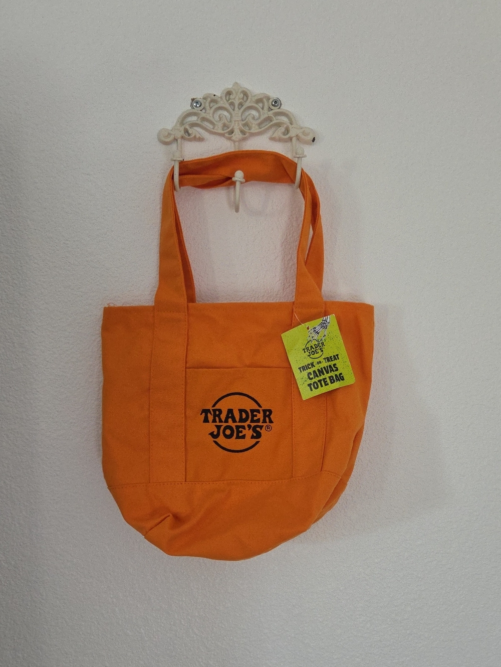 Trader Joe's Orange Mini Canvas Tote Bag - Everyday Shopper